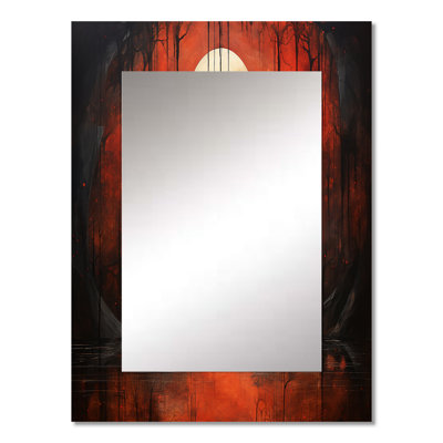 Coral Black Mexico Art The Fall III - Mexican Art Decorative Wall Mirror, Global Mirror, Printed Metal Art
