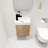 Caide 16" Single Bathroom Vanity Set, Wall Mounted Bathroom Vanity with White Resin Sink Top , Floating vanity with Soft Close Door & Shelf, Single Bathroom Vanity with Top