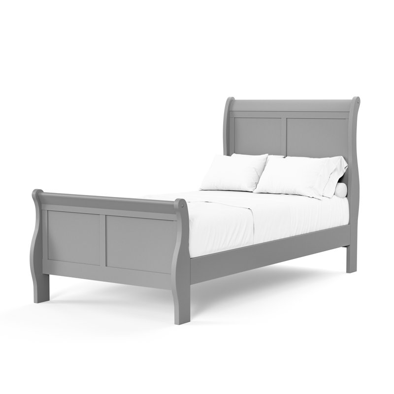 Lit-bateau Emelinda, Gris, Lit simple