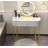 White Dressing Table With Touch Switch Led Mirror And Stool Vanity Multiple Compartments Integrated