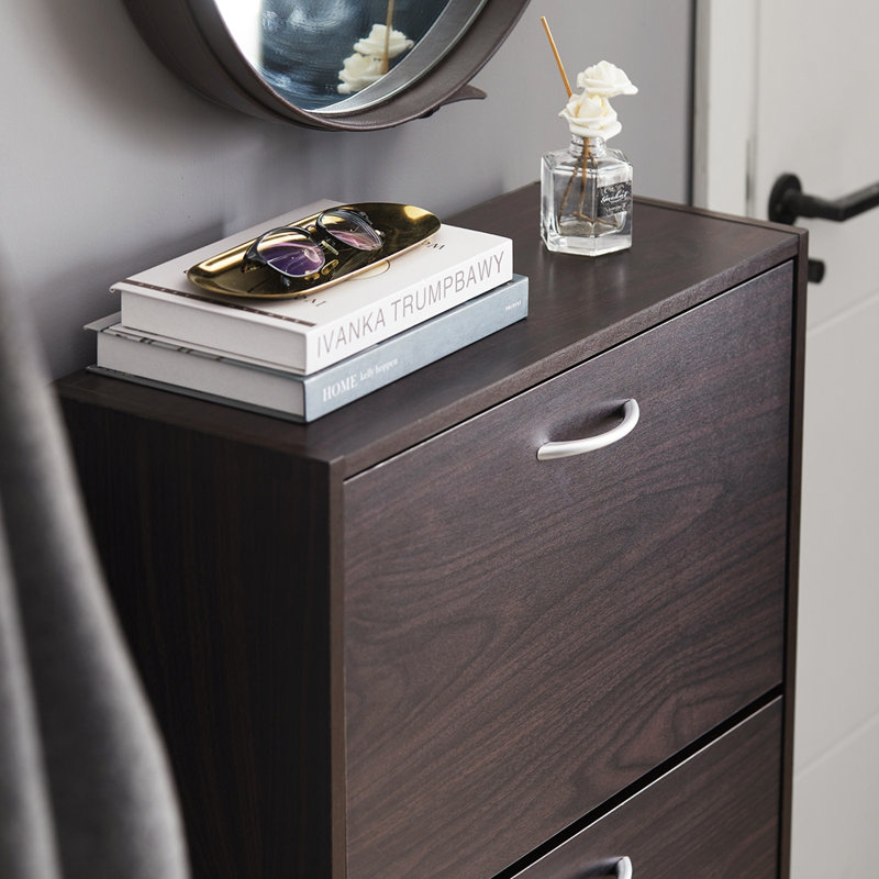 Armoire de rangement, H 45,27 po x l 23,6 po x P 9,4 po, Brun