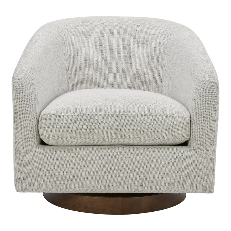 Fauteuil club pivotant en polyester 31 po., Ivoire