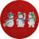 Premium Machine Washable Ingrassellino AMF1826 Happy Snowmen Holiday Rug