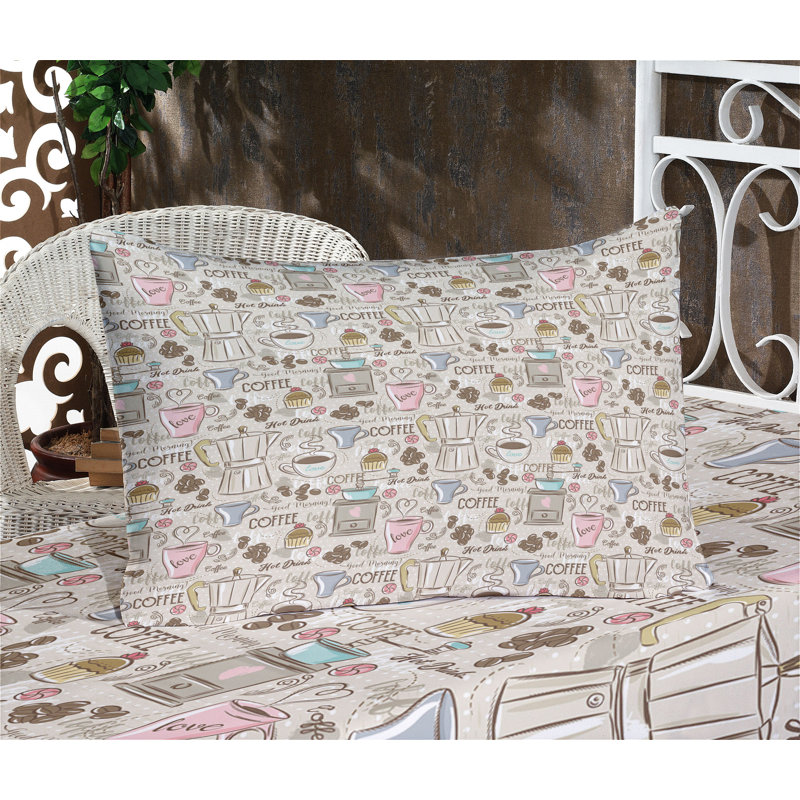 Ensemble de draps et taies décoratives Ambesonne, beige pâle / beige, Ensemble de draps pour lit simple TG + 1 drap-hous