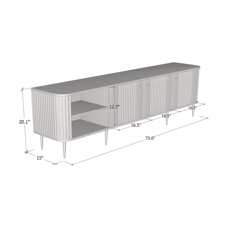 Elena 1" Modern TV Stand with Matte Finish