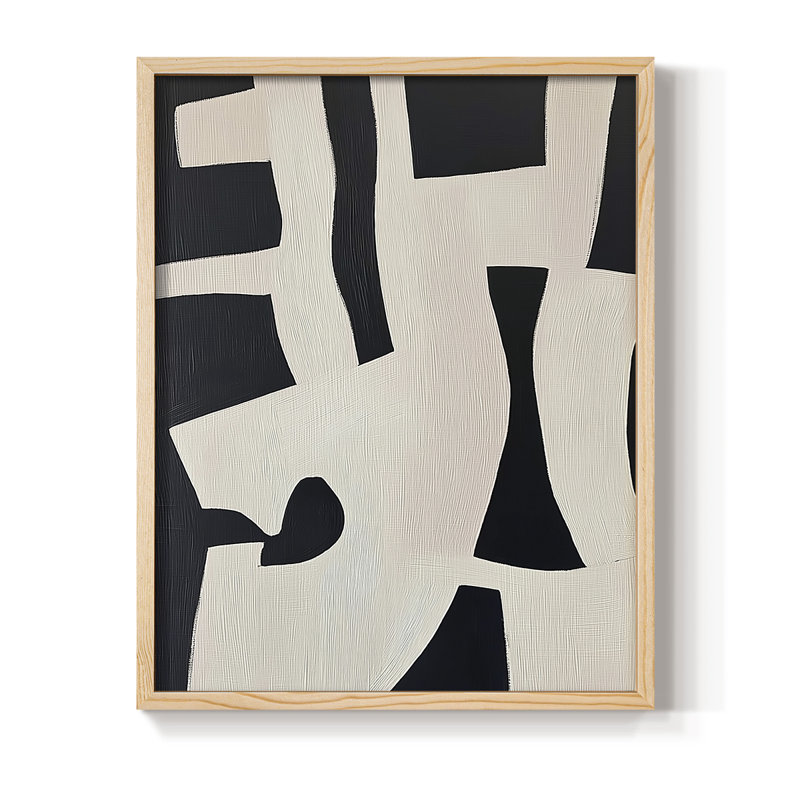 ABSTRACT Series, impression encadrée en bois massif, H 11 po x l 9 po