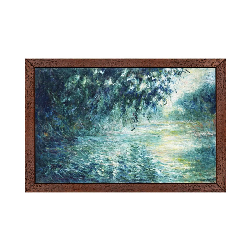 Claude Monet - Print on Canvas, Brown Framed, 66.04 cm H x 45.72 cm W