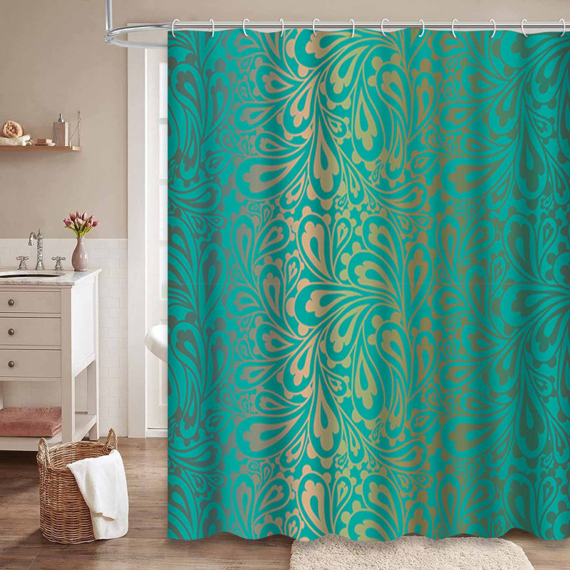 Rideau de douche Doodle Paisley Indian Beauty, L 72 po x l 72 po