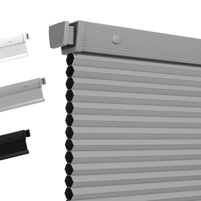 Cordless No Drill Cellular Shades, Blackout / Light Filtering Honeycomb Blinds Pleated Thermal Insulated Window Shades for Indoor Windows, Home and Office, 46.5" W x 64" H