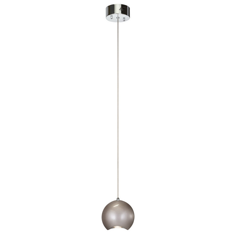 Ouellet 1 - Light LED Single Pendant, Chrome/metallic