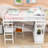 Gaetanina Kids Full Loft Bed with Drawers-306186856