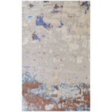 Abstract Area Rug in Gray/Blue/Brown