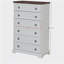 Coiffeuse moderne à 6 tiroirs, coiffeuse de chambre à coucher, armoire de rangement à grands tiroirs et rangement - poignée facile à tirer, bord texturé «blanc» pour le salon, couloir-1235533197