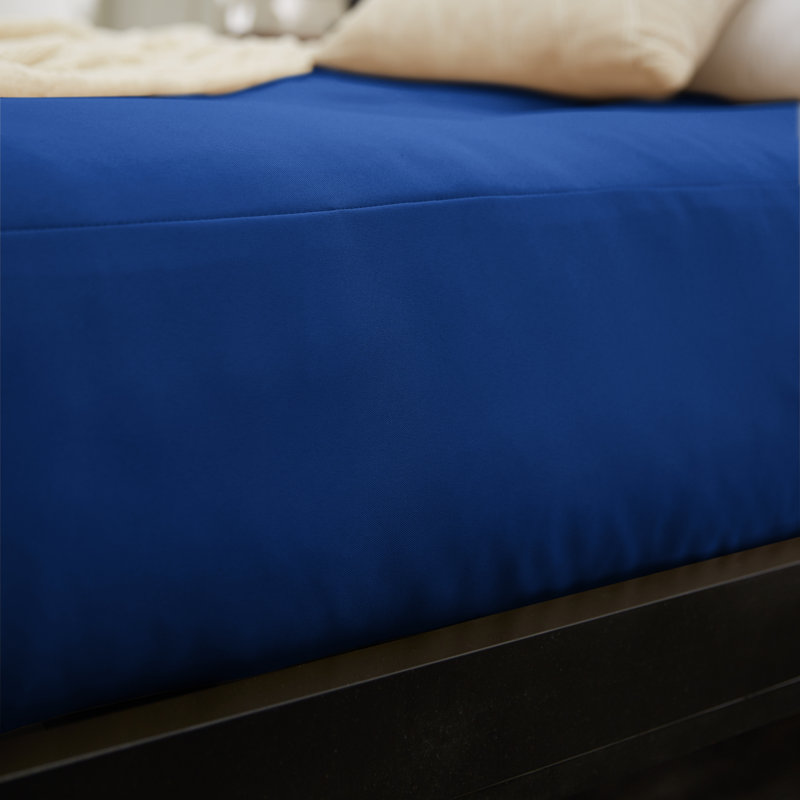 Matelas de futon en coton Boylston, Bleu, Double