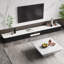  Modern TV Stand for Projector, Faux Marble Media Console with Drawers, Pre-assembly-1524393798