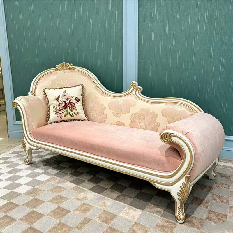 82.68"French solid wood upholstered queen-sized chair