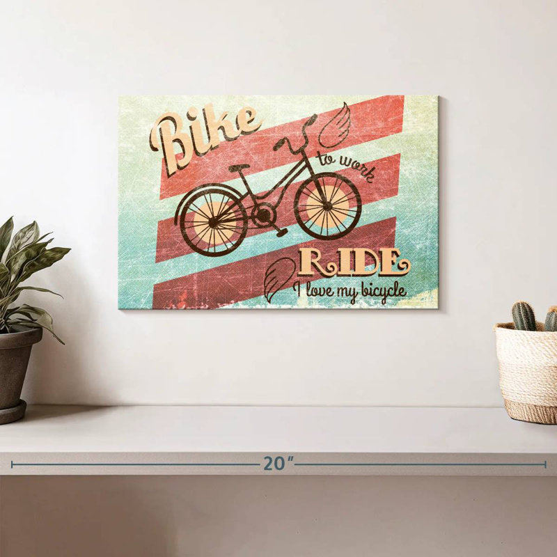 Bicycle Work Poster, 8" H x 12" W