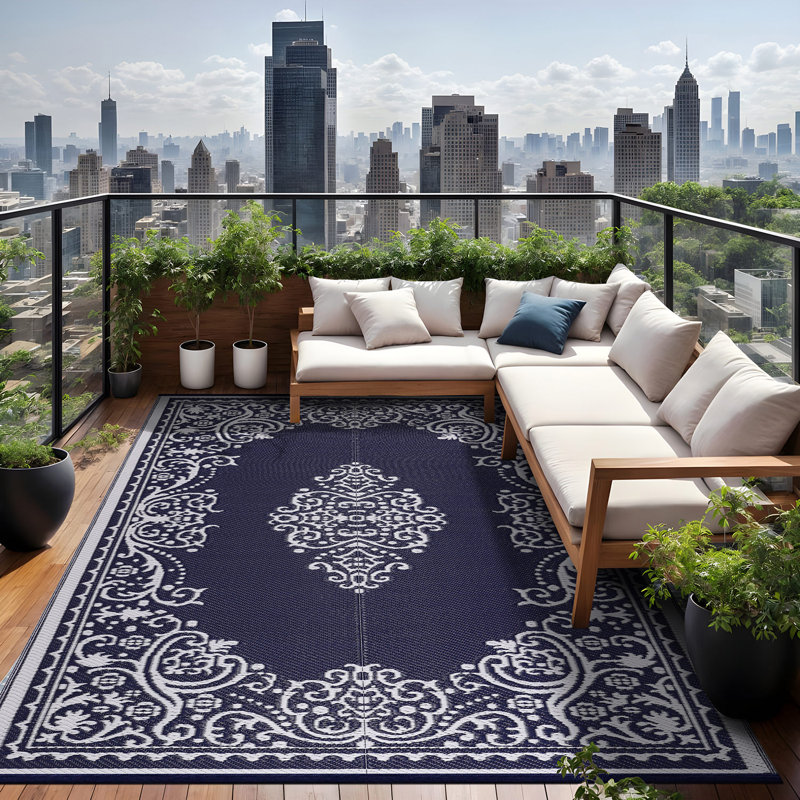 Tapis intérieur / extérieur en polypropylène Aldo, Rectangle 5 pi 9 po x 8 pi 9 po