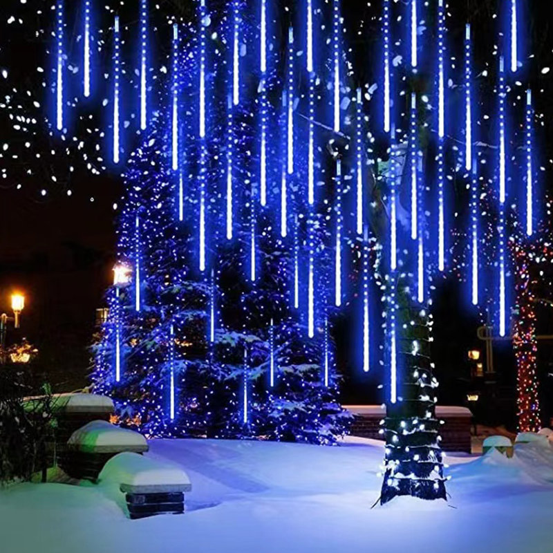Guirlande de lumières DEL d'extérieur Sawana, Bleu