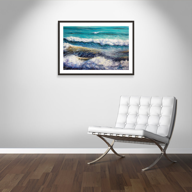 «Ocean Roll», reproduction encadrée, Expresso sombre, H 30 po x l 42 po x P 2 po