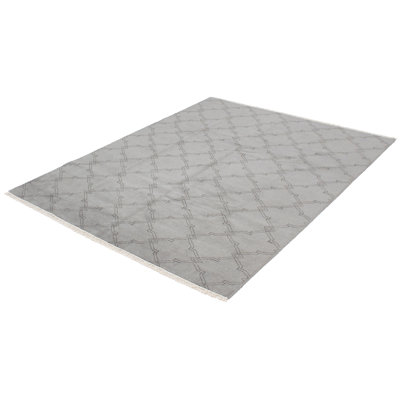 Tapis unique en laine noué à la main de style Baluch des années 1980 de 8 pi x 10 pi 1 po gris Theodora