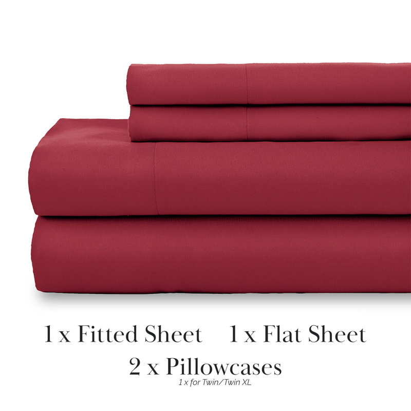Classic Collection From Southshore Fine Linens Classic Sheet Set, King, Chili Pepper