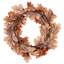 Couronne de feuilles de chêne d'automne orange de 26 po. Elle mesure 26 par 14 pouces.