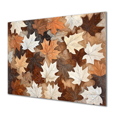 Fallen Leaves In Canada I - Floral Metal Wall Decor, Leaves  Metal Print