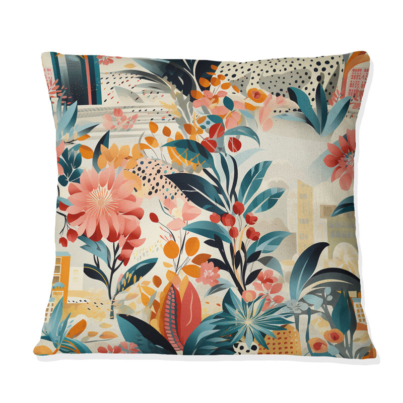 Coussin décoratif en polyester Urban Jungle City, H 18 po x l 18 po