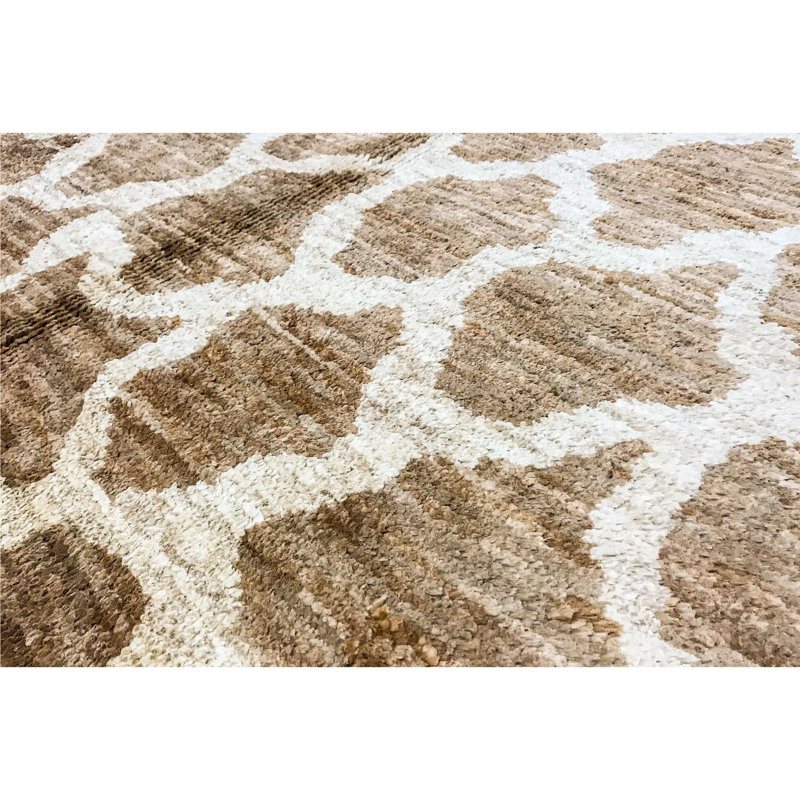 Hand-Knotted High-Quality Brown Area Rug