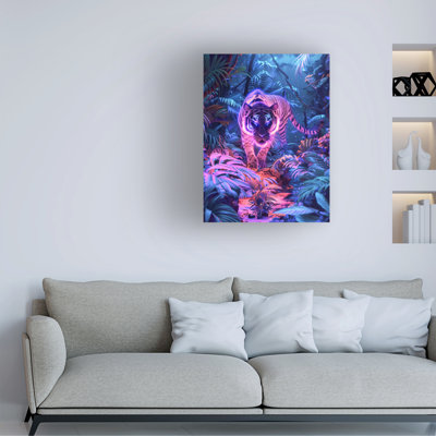 Œil sur toile, l'encre du tigre néon 1