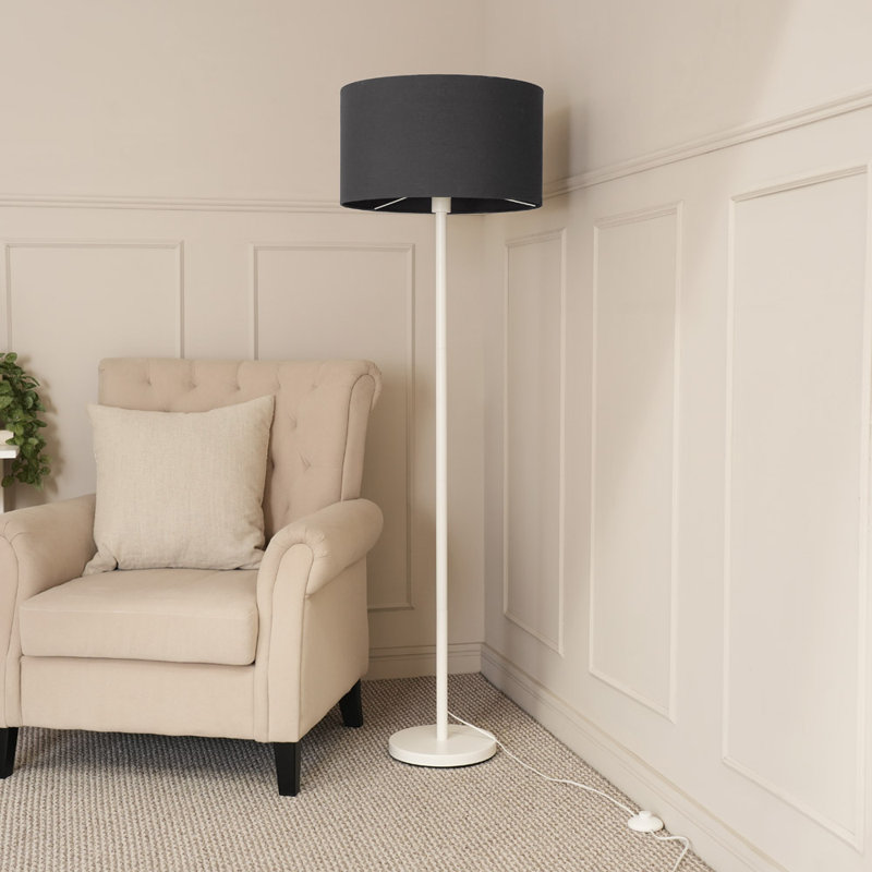 Romeir 148cm Matte Traditional Floor Lamp, Charcoal, No