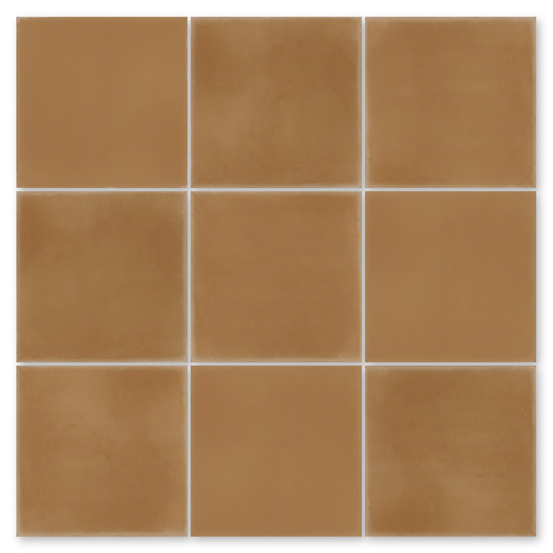 Solid 8" x 8" Cement Wall & Floor Tile, Cohiba