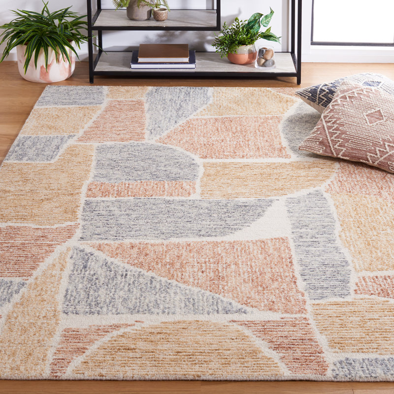 Itzel Hand Tufted Geometric Area Rug, Rectangle 8' x 10'
