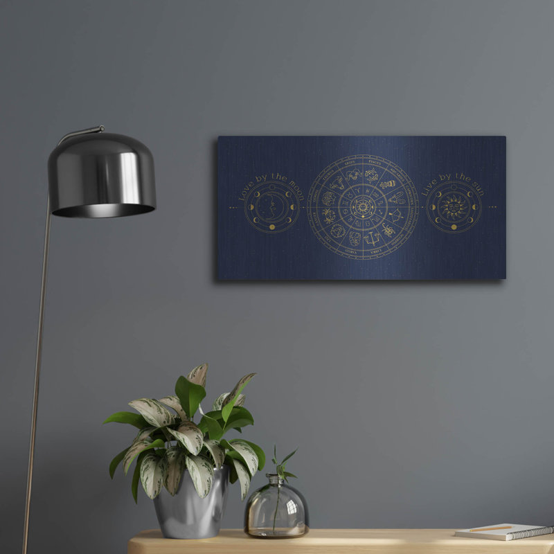 «Celestial Gold G» par Jean Plout, art mural en métal, H 12 po x l 24 po