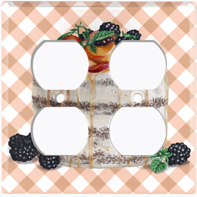 Plaque murale 2 prises Cake