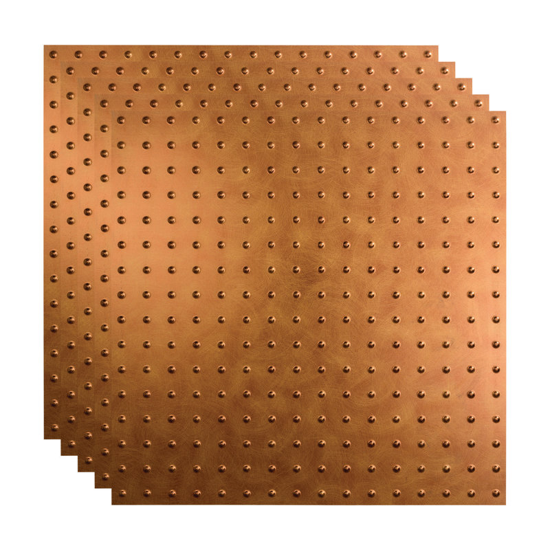 Panneau de plafond décoratif en vinyle 2 pi x 2 pi FASÄDE Minidome, Bronze antique