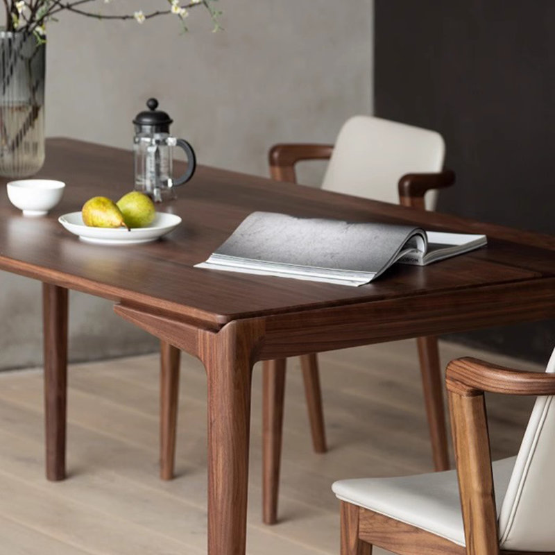 Minimalist Ash Wood Dining Table., 29.53"H x 55.12"L x 27.56"W