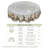 Machine-washable gray polyester tablecloth with gold snowman pattern for Christmas-839290719