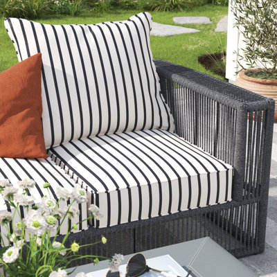 LaShallia Stripe Outdoor Sunbrella Seat/Back Cushion