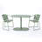 3- Piece Outdoor Bistro Set With 2 Chairs And Oval Table-996427071