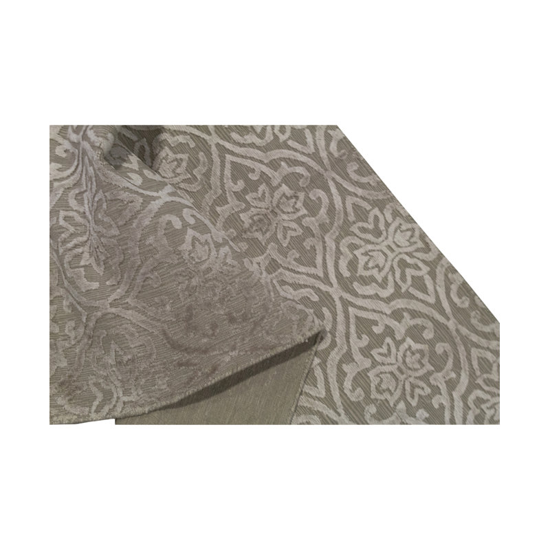 Tapis brun et crème noué à la main de haute qualité