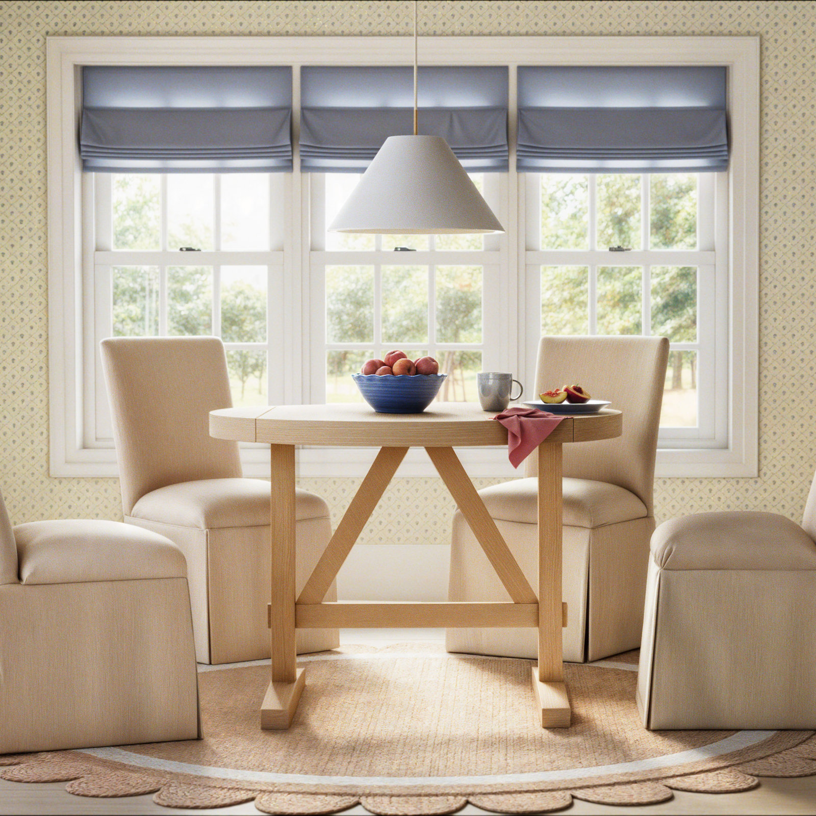 Finley Single Light Pendant, White