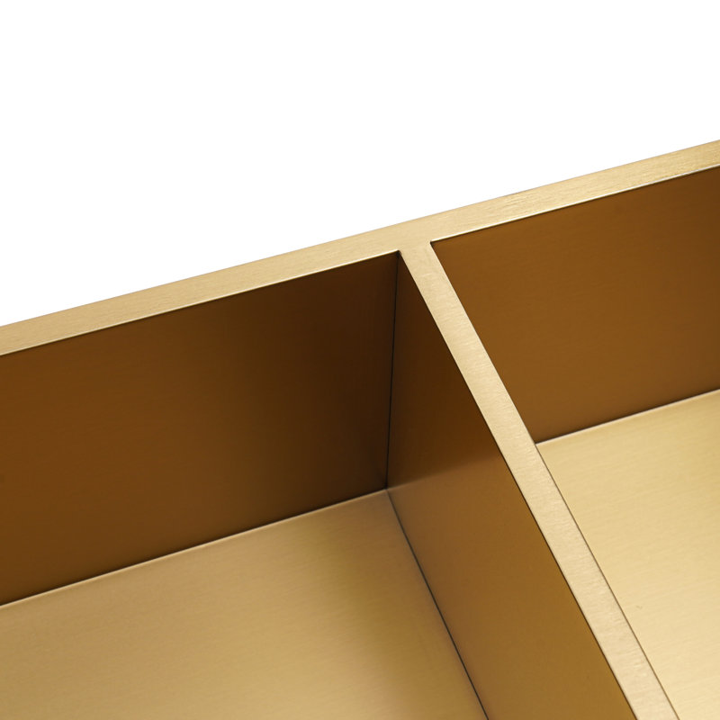 Niket Stainless Steel Bathroom Shelves, Brown