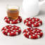 Ensemble de 4 sous-verres ronds MODWOOL (rouges canadiens)-938868523