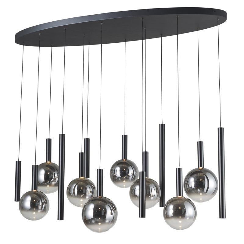 Modella Oval Linear Island Pendant - Black