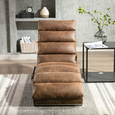Linen Massage Chaise Lounge Indoor With Remote Control,Ergonomic Electric Massage Long Lounger