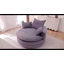 Fauteuil d'appoint pivotant à 360 ° avec coussins à deux couches et 3 coussins amovibles-1846338663
