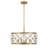  Bailey 4-Light Convertible Semi-Flush or Pendant in Warm Brass