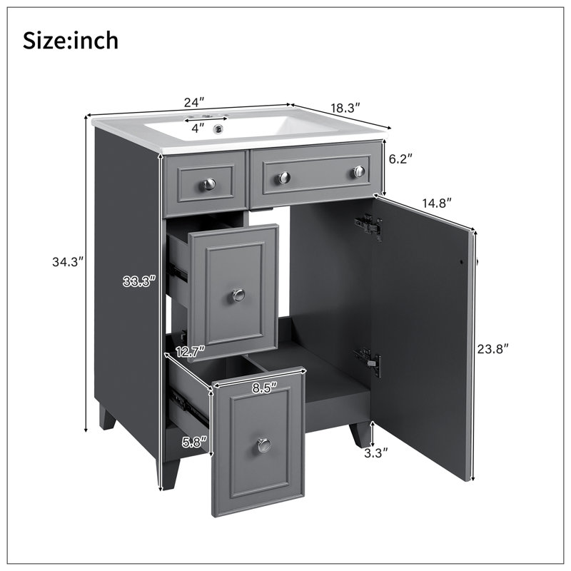 Vanities For Bathroom, Gray
